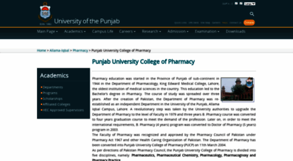 pharmacy.pu.edu.pk
