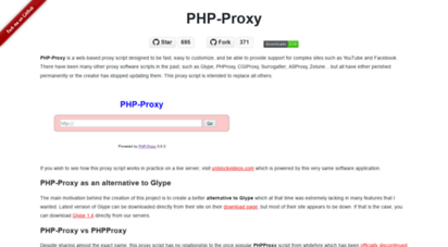 php-proxy.com - php web proxy script - a simple and free alternative to glype