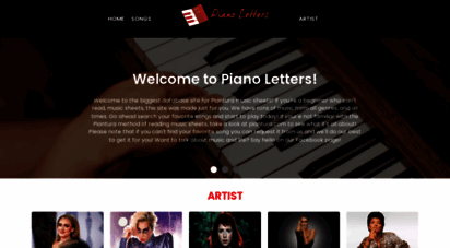 pianoletters.com - free piano sheet  piano lessons  piano tabs  piano letters