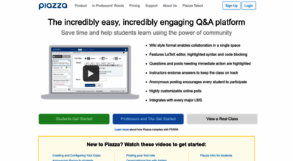 piazza.com - piazza • ask. answer. explore. whenever.