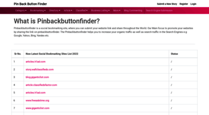 pinbackbuttonfinder.com - social bookmarking sites 2019
