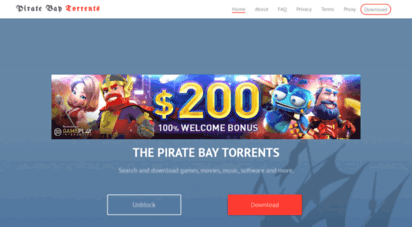 piratebaytorrents.org - pirate bay torrents - homepage