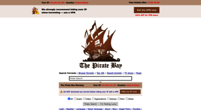 pirateproxy.space - thepiratebay.org- download torrents via piratebay proxies