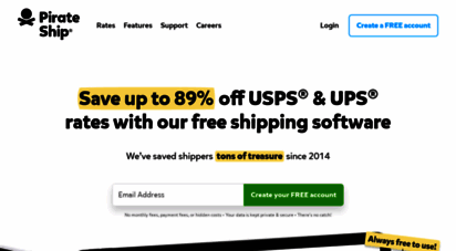 pirateship.com - free usps shipping software  pirate ship
