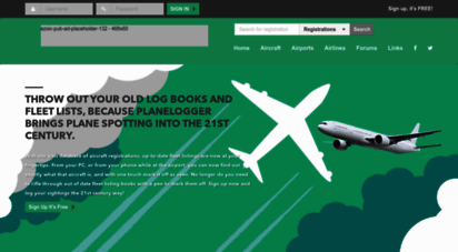 planelogger.com - online spotters logbook and aircraft registration database - planelogger