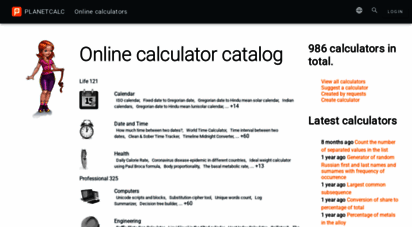 planetcalc.com - online calculators
