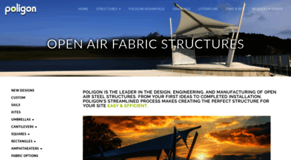 poligonfabric.com - steel shade structures - poligon open air shade shelters