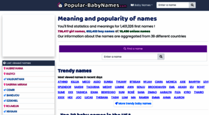 popular-babynames.com - popular baby names