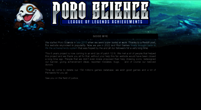 poroscience.com - poro laboratories - league of legends achievements