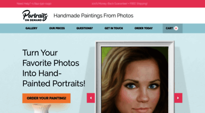 portraitsondemand.com - turn your photo to painting - 100 hand-painted