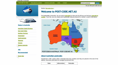 post-code.net.au - postcodes in australia