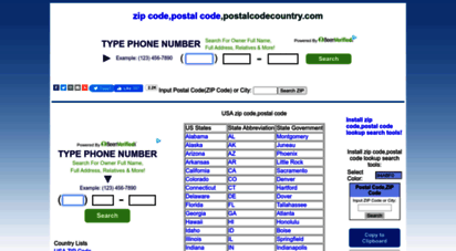 postalcodecountry.com - zip code,postal code