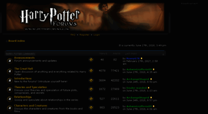 potterforums.com - harry potter forums • index page