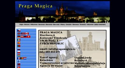 pragamagica.cz - praga magica - travel agency