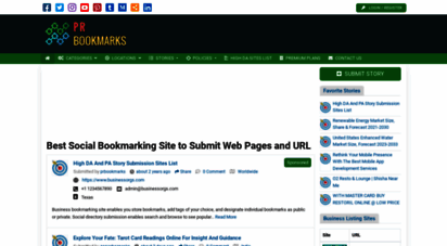 prbookmarks.com - easily create your own social network by submitting links and url submission  best social bookmarking site to submit web page and internet content