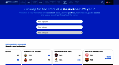 proballers.com - basketball stats for players, teams, leagues, worldwide  proballers