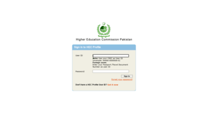 Welcome to Profile.hec.gov.pk - Higher Education Commission Pakistan