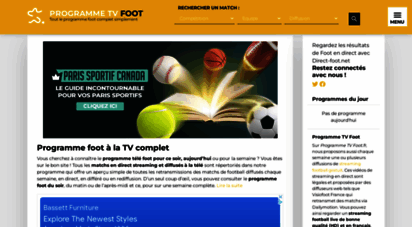 programme-tv-foot.fr - programme tv foot de la semaine et liens streaming