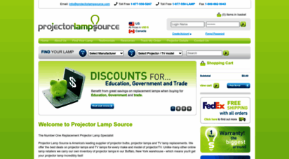 projectorlampsource.com - projector lamps - tv lamps