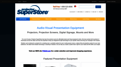 projectorsuperstore.com - projectors, projection screens & more - projectorsuperstore  home