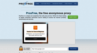 proxfree.com - proxfree: free web proxy  surf anonymously & maintain privacy
