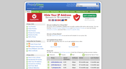 proxysites.com - proxysites.com - lists of free proxy sites
