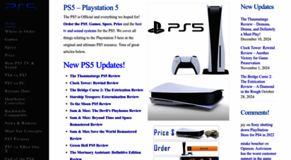 ps5playstation5.com - ps5 release date, concepts, price, specs, latest news
