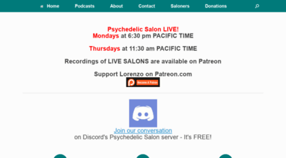 psychedelicsalon.com - psychedelic salon podcasts - quotes, comments, and audio files from lorenzo´s podcasts