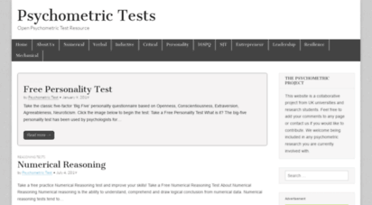 psychometrictest.org.uk - psychometric tests &8211 open psychometric test resource