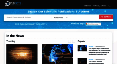 pubfacts.com - scientific publication information covering 20 million publications and authors  pubfacts