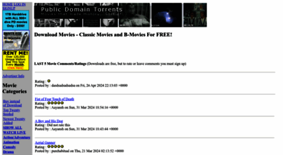 publicdomaintorrents.info - public domain movie torrents with pda ipod divx psp versions