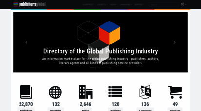 publishersglobal.com - publishersglobal.com - international directory of publishing companies, publishing industry news, events and more...