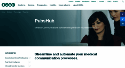 pubshub.com - pubshub  automation of medical and scientific communications  icon plc