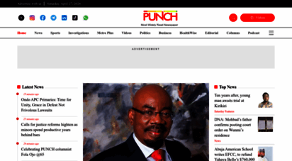 punchng.com - punch newspapers - the most widely read newspaper in nigeria