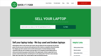 quicklaptopcash.com - sell laptop online for cash, sell old and broken laptops