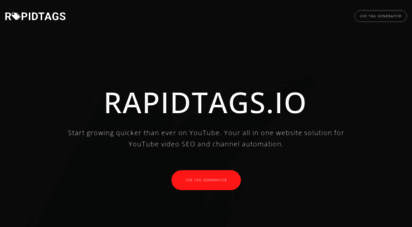 rapidtags.io - rapidtags  grow quicker on youtube