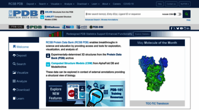 rcsb.org - rcsb pdb: homepage
