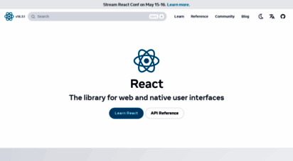 reactjs.org - react - a javascript library for building user interfaces
