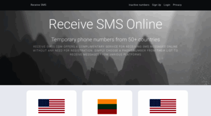 receive-smss.com - receive sms online  temporary phone number