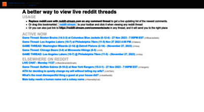 reddit-stream.com - reddit-stream - a better way to view live reddit threads