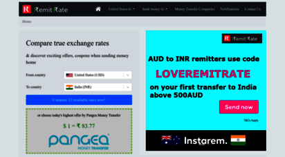 remitrate.com - compare today´s exchange rates for sending money to india, philippines and mexico  remitrate.com