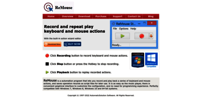 remouse.com - remouse - mouse recorder, keyboard recorder, ghostmouse, ghost mouse win7, auto clicker, auto mouse, autoclicker