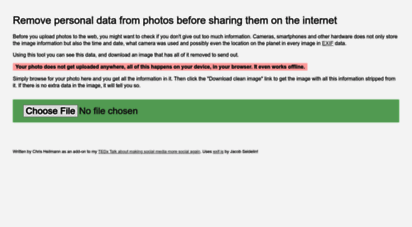 removephotodata.com - remove personal data from photos before sharing them on the internet