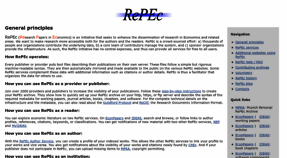 repec.org - repec: research papers in economics