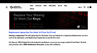 replacementlaptopkeys.com - laptop key replacement  keyboard keys  keypad keys