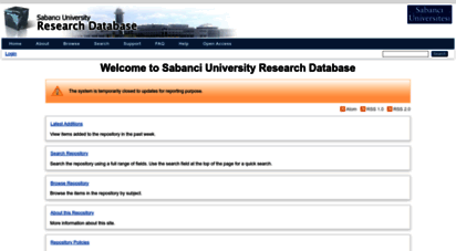 research.sabanciuniv.edu - sabanci university research database
