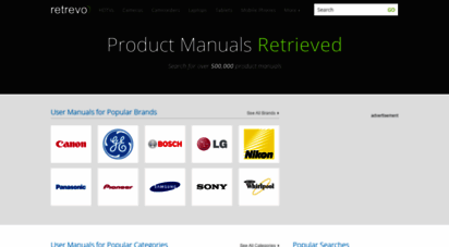 retrevo.com - retrevo  search for over 500,000 product manuals