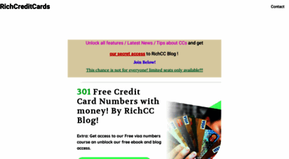 richcreditcards.com - free credit card numbers