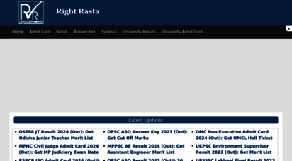 rightrasta.com - right rasta  latest govt jobs, admit card, result answer key 2020