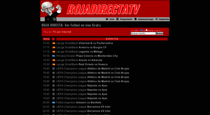 rojadirectatv.biz - rojadirecta : tarjetaroja - pirlo tv - futbol en vivo